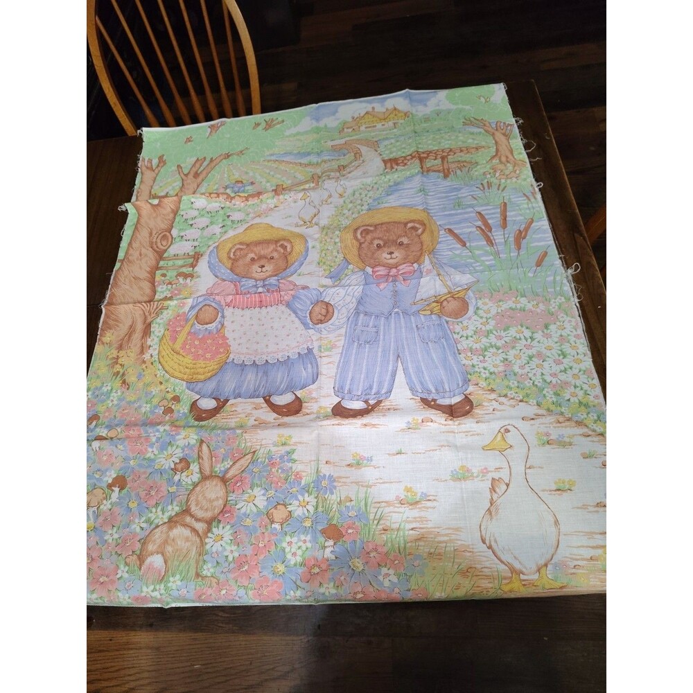 Cranston Print Works The Story Book Bears Vintage Panel 35x44